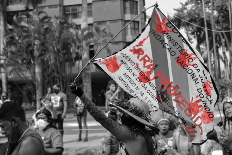 Indigenous demonstration in Brasília