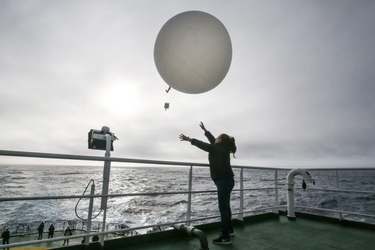 Deploying a weather balloon