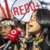Indigenous woman speaking at COP25