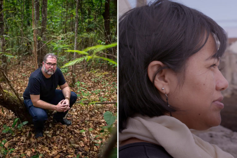 Indigenous expert Bruno Pereira (left) and Nelly Marubo.