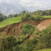 A landslide near Manizales in the Central Andes. In 2011, a landslide broke a pipe supplying water from the cloud forests and paramos into city, leaving hundreds of thousands of people without access to water for 10 days.