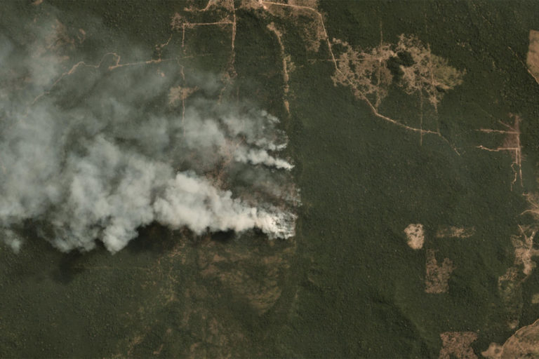 Planet image of Altamira (-5.79, -53.69) in the State of Pará, Brazil taken on August 8, 2020. Courtesy of Planet.