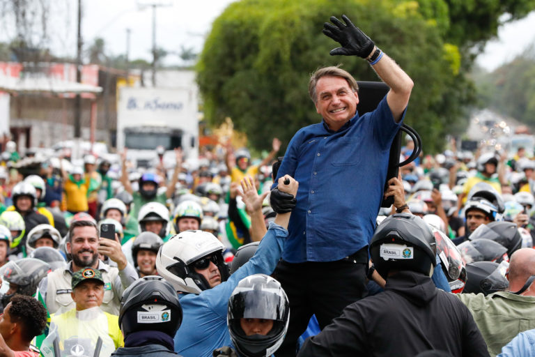 Jair Bolsonaro with supporters