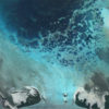 Satellite image of Cocos (Keeling) Islands. Image credit: Maxar Technologies