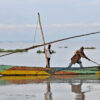 Fishermen going fishing at Dunga beach, Kisumu.