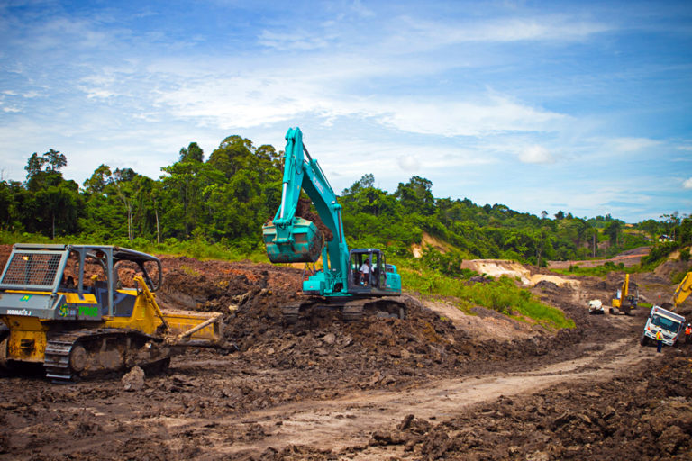 A coal mine in Borneo.