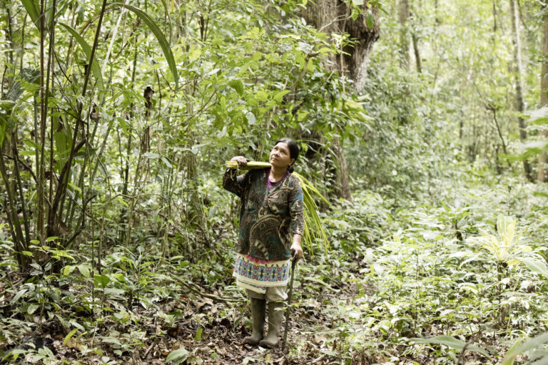 Embera woman within the forest
