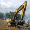 China-funded road-construction project in the Congo Basin. Credit: William Laurance.