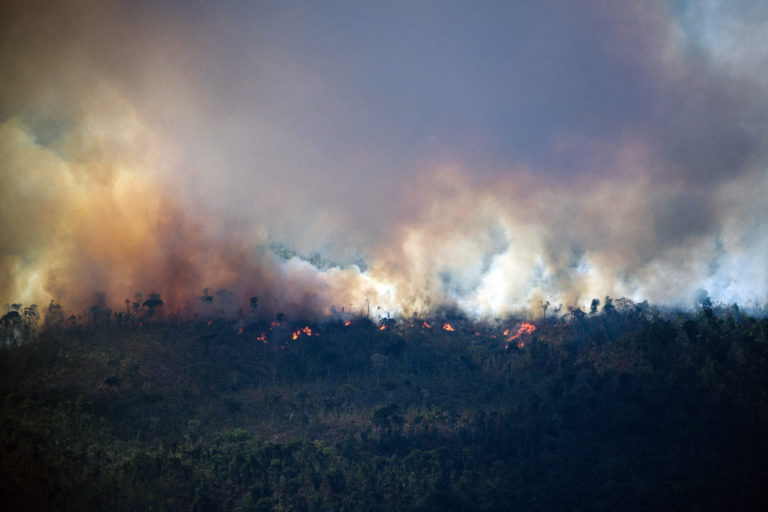 Apuí, Amazonas state. Greenpeace Brazil flew over the southern Amazonas and northern Rondônia states in Brazil to monitor deforestation and forest fires in the Amazon in July 2022. © Christian Braga / Greenpeace