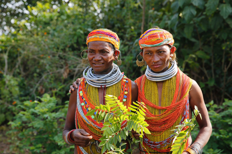 Two Indigenous women in Odisha, India.