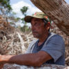 Souza Dias Alvez, of the Mura Indigenous people, looks over the destruction left behind by invaders who cleared a swath of rainforest in the São Pedro Indigenous Reserve in Autazes, Amazonas. The region is seeing a surge in deforestation that is now encroaching on Indigenous lands, as buffalo ranchers turn more land into pasture. Mongabay by Ana Ionova.