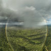 Rainbow over oil palm plantations and forest in Jambi. Photo credit: Rhett A. Butler