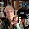 Jane Goodall interviewing Mongabay founder and CEO Rhett Ayers Butler for her Hopecast podcast.