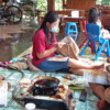 Local women participating in the economic value conservation activities.