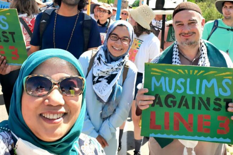 Greenfaith representatives attending as a multifaith delegation at Stop Line 3 pipeline protests in Minnesota. Image courtesy of Nana Firman.