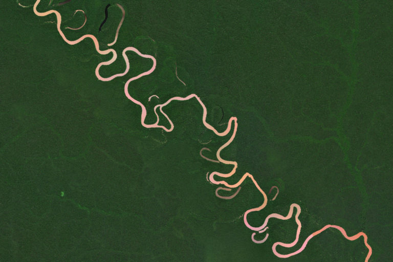 Remote river in the Peruvian Amazon. Photo credit: Microsoft Zoom Earth