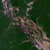 Planet satellite image of the Anavilhanas Archipelago in the Rio Negro in Brazil in October 2023 during a severe drought. Courtesy of Planet.