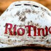 Rio Tinto company logo on helmet.