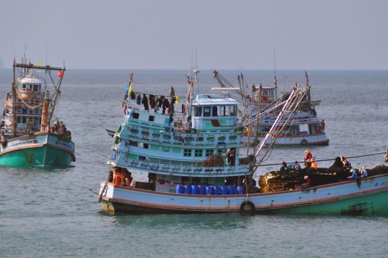 Commercial fishing vessels in Thailand. Image via pxhere.com (public domain).