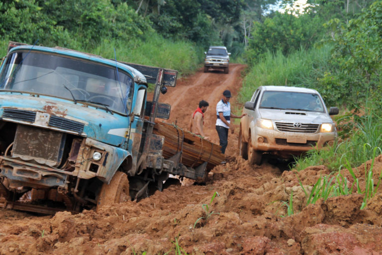 Vehicles on the Trans-Amazonian Highway