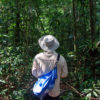 Trekking through the Cardamom Tented Camp concession in Botum Sakor National Park. Image for Mongabay by Gerald Flynn.