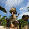 Indigenous family in the Ecuadorian Amazon.